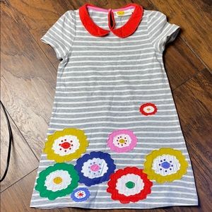 Mini Boden Flower Appliqué Dress